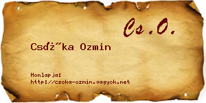 Csóka Ozmin névjegykártya